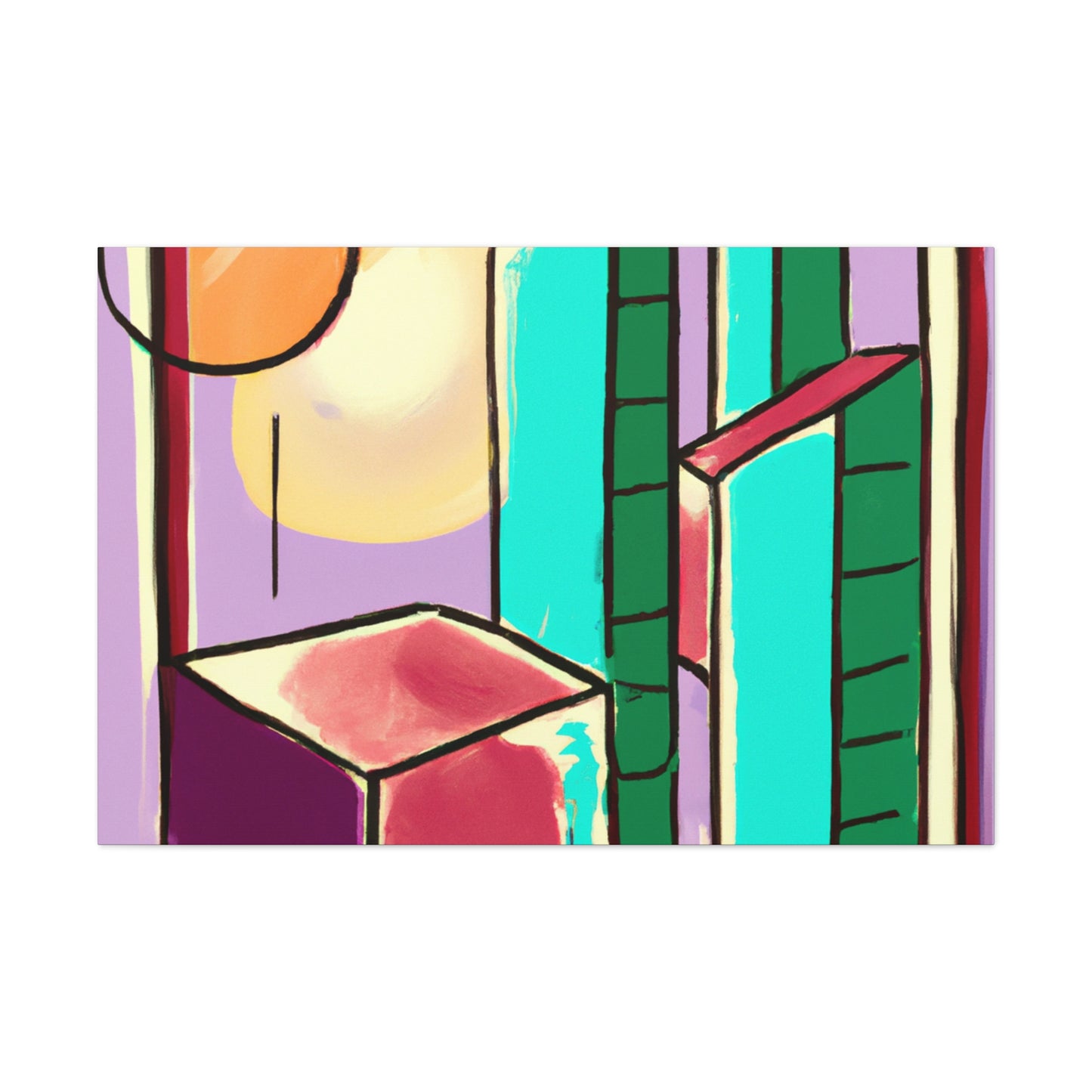 Starbursts in the Night- Midcentury - Canvas