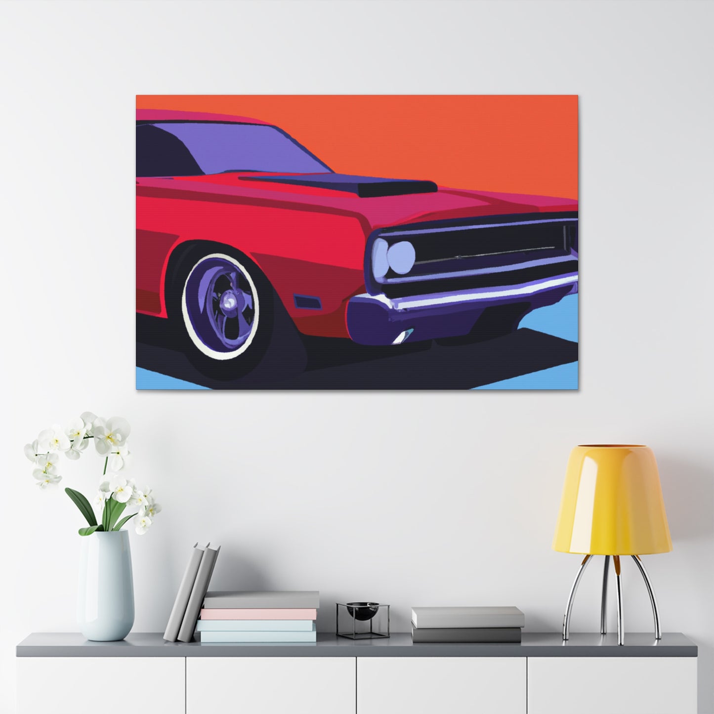 Retro Rocket - Automobile - Canvas