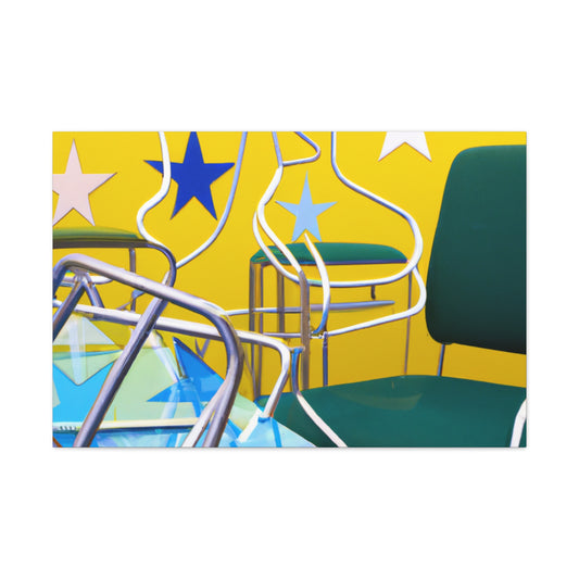 "Geometric Harmony - Midcentury" - Canvas