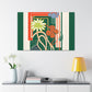 Dapple-furred Floral- Midcentury Canvas