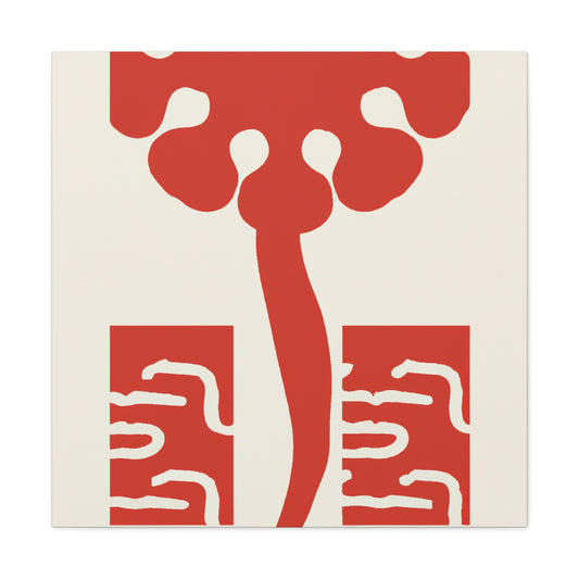 Feline Fluffball - Midcentury Canvas