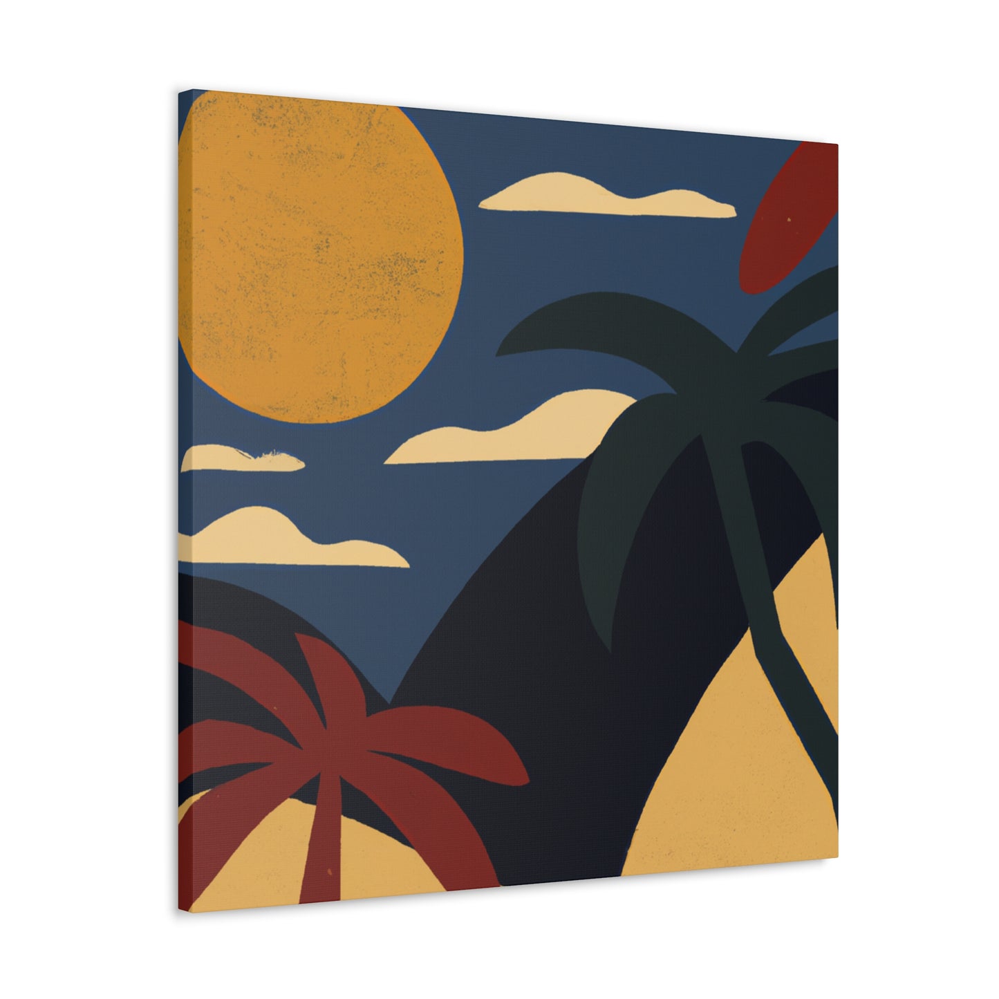 Moonlit Jungle - Midcentury Canvas