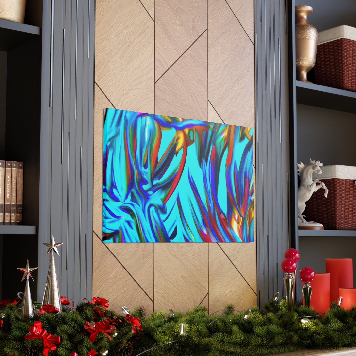 Blue Flames - Canvas - Abstract