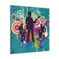 "Clock Rock - Retro Music" - Canvas