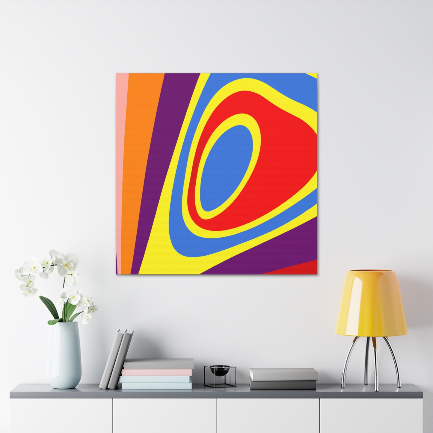 Aqua Sunray - Abstract - Canvas
