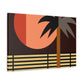 Moonlit Palm- Midcentury Canvas
