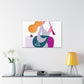 Vibrant Oasis - Midcentury - Canvas