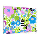 Bloom Bursting Brilliance - Floral Canvas