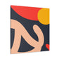 "Maze of Lines - Midcentury" - Canvas