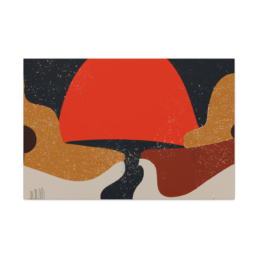 Orange Semi - Midcentury Canvas