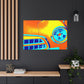 'Vintage Car Roadside Reminiscence' - Automobile Canvas