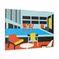 Sunsplashed Abstraction - Midcentury - Canvas