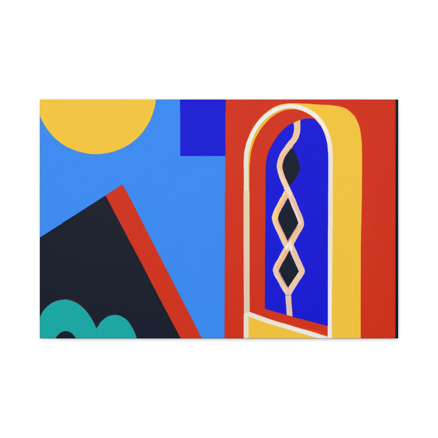 Cheerful Balcony - Midcentury Canvas