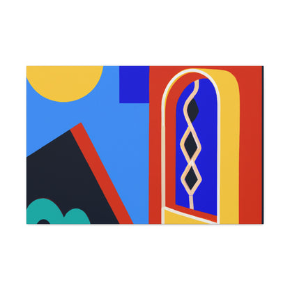 Cheerful Balcony - Midcentury Canvas