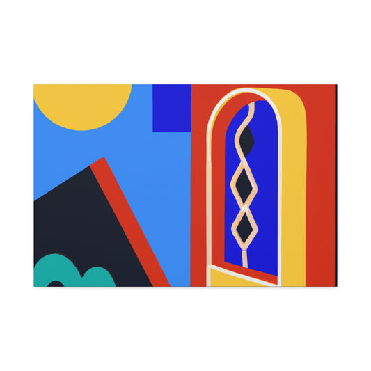 Cheerful Balcony - Midcentury Canvas