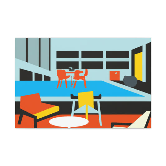 Sunsplashed Abstraction - Midcentury - Canvas