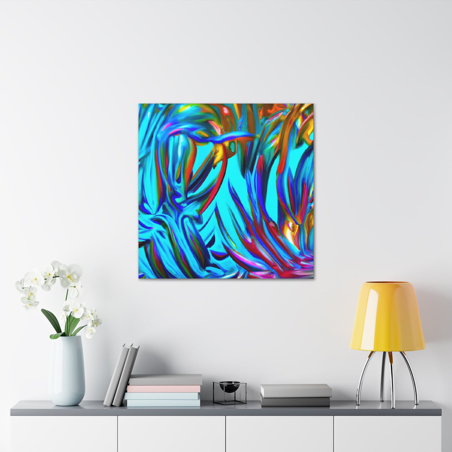 Blue Flames - Canvas - Abstract