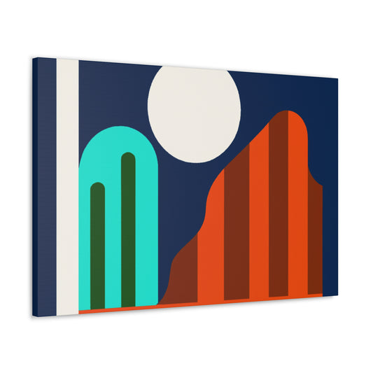 Curved Brilliance - Midcentury - Canvas