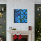 "Blue Petals" - Glass Canvas