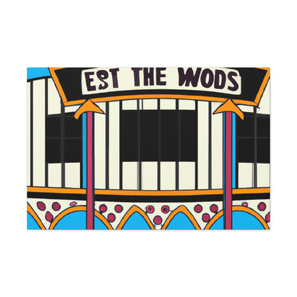 Route 50 Record Shop. - Canvas Pop Art