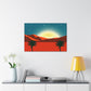 Vivid Hummingbird- Midcentury - Canvas