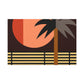 Moonlit Palm- Midcentury Canvas
