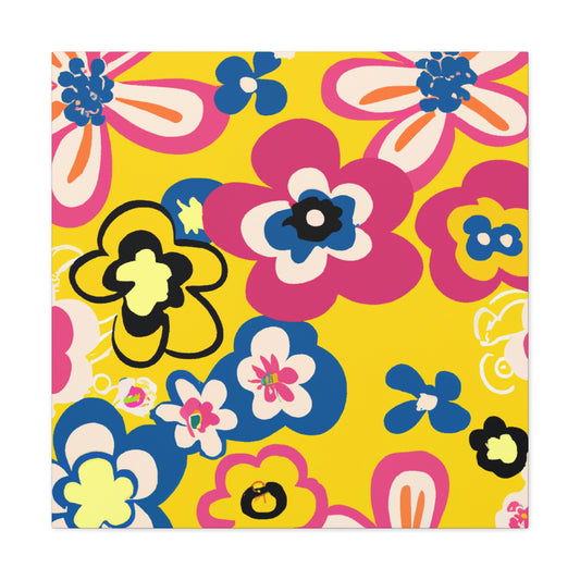 Flower Jamming - Floral Canvas