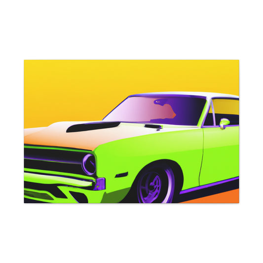 Big Neon Rocket - Automobile - Canvas