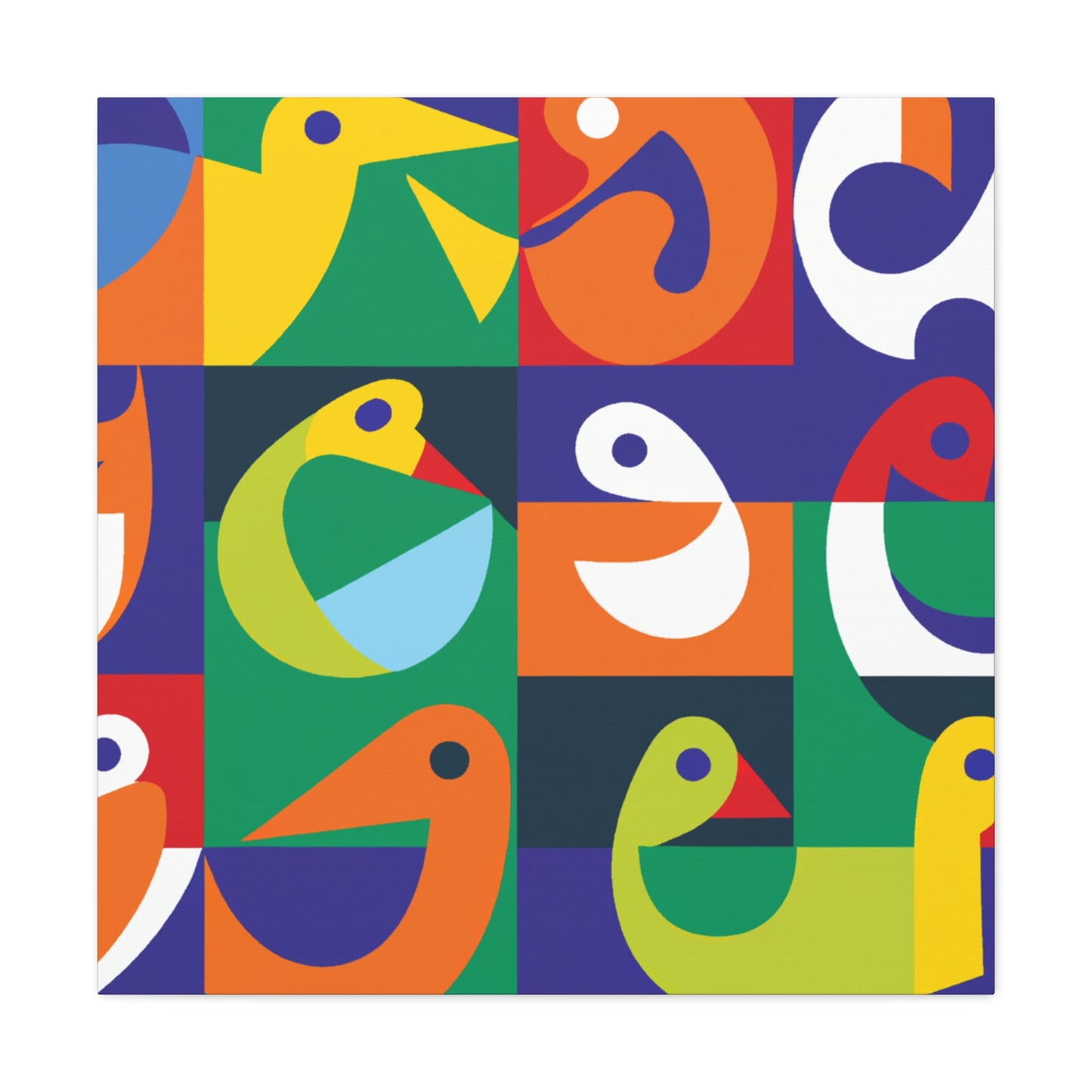 Vibrant Oases - Midcentury - Canvas