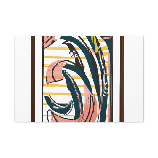 Flametail Parrot - Midcentury Canvas