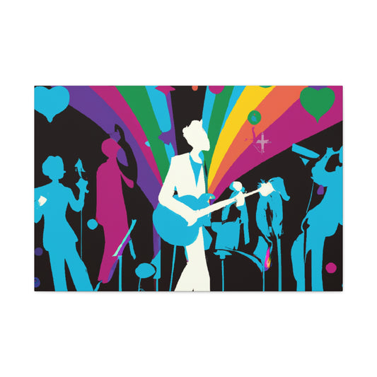 "Electric Blueberry - Retro Music" - Canvas