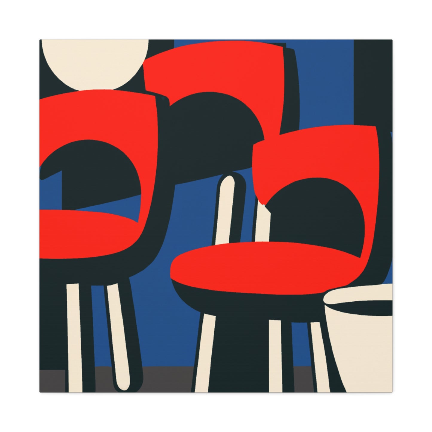 Vibrant Reflections - Midcentury - Canvas
