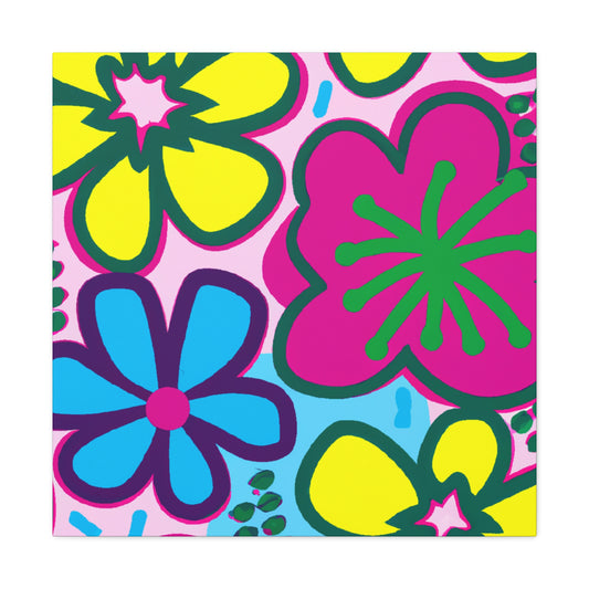 Rainbow Cascade- Floral - Canvas