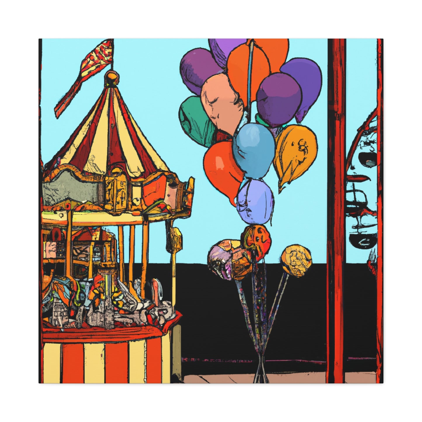 Snicker-Splash Amusement - Canvas
