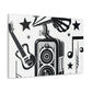 Grooving - Retro Music and Film Canvas
