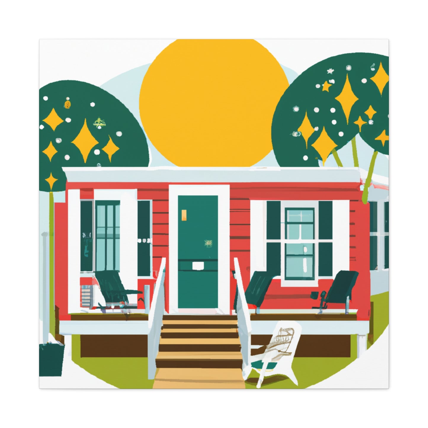 Uproot- Midcentury - Canvas