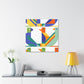 "Feathered Swirl - Midcentury" - Canvas