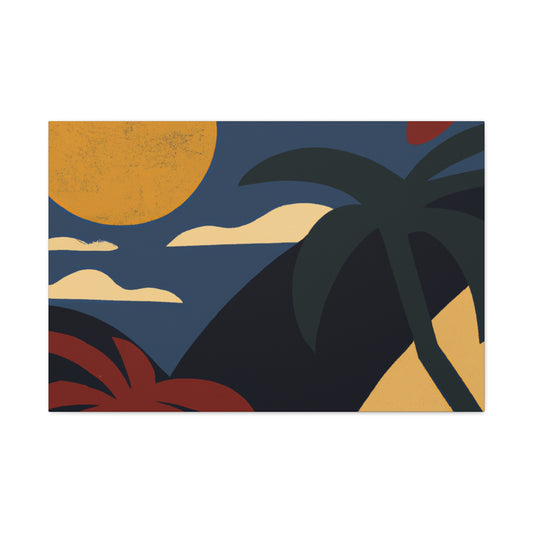 Moonlit Jungle - Midcentury Canvas
