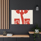 Feline Fluffball - Midcentury Canvas