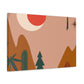 Vintage Flower Pattern- Midcentury - Canvas