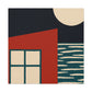 Dark Night- Midcentury Canvas