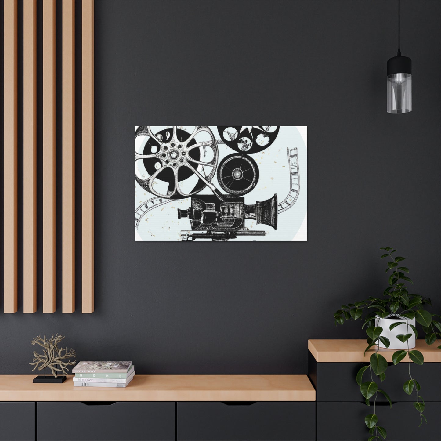 The Reel Spinners - Retro Music and Film Canvas