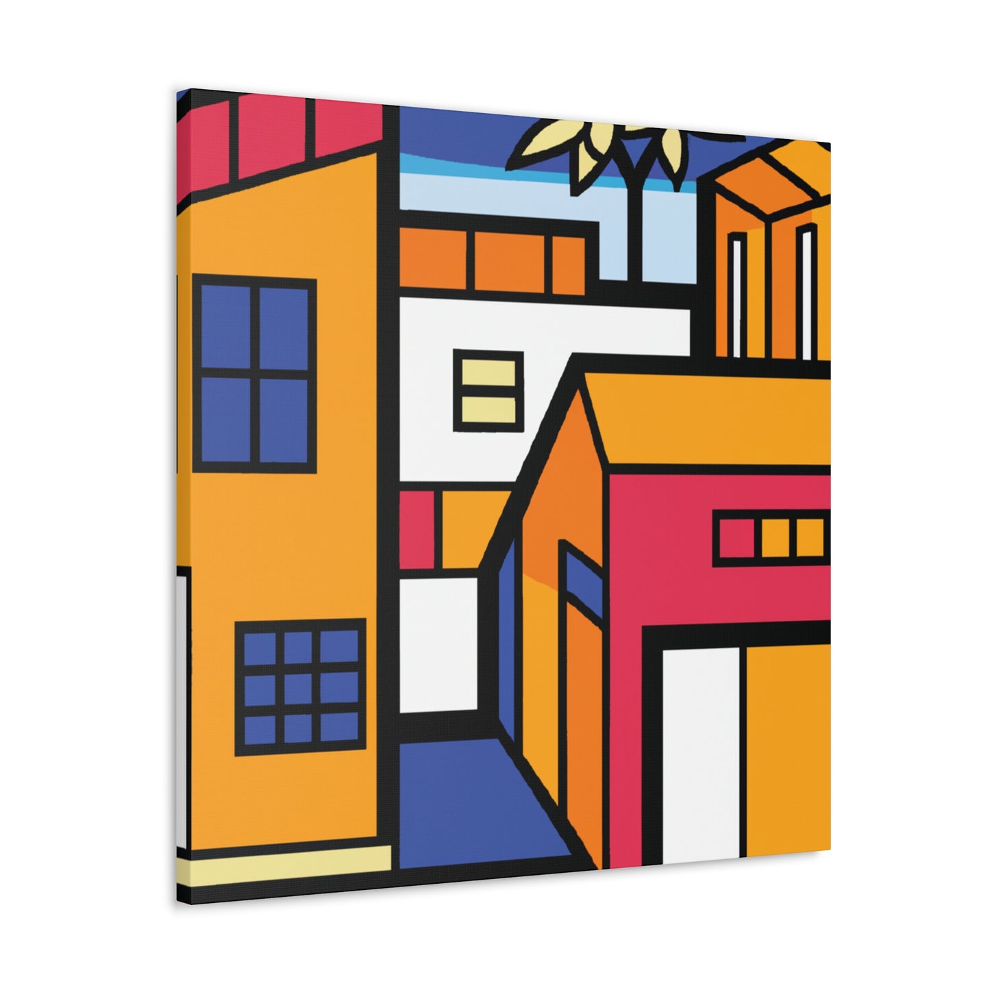 "Elegant Swirls - Midcentury" - Canvas