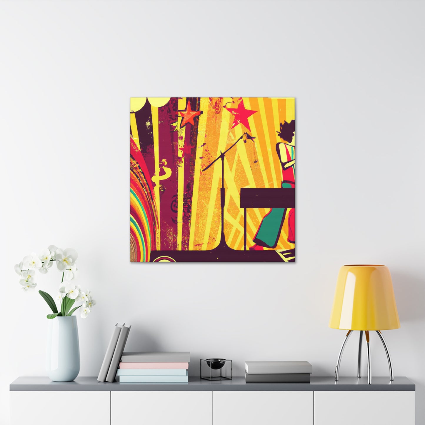 Twilight Stardust - Retro Music - Canvas