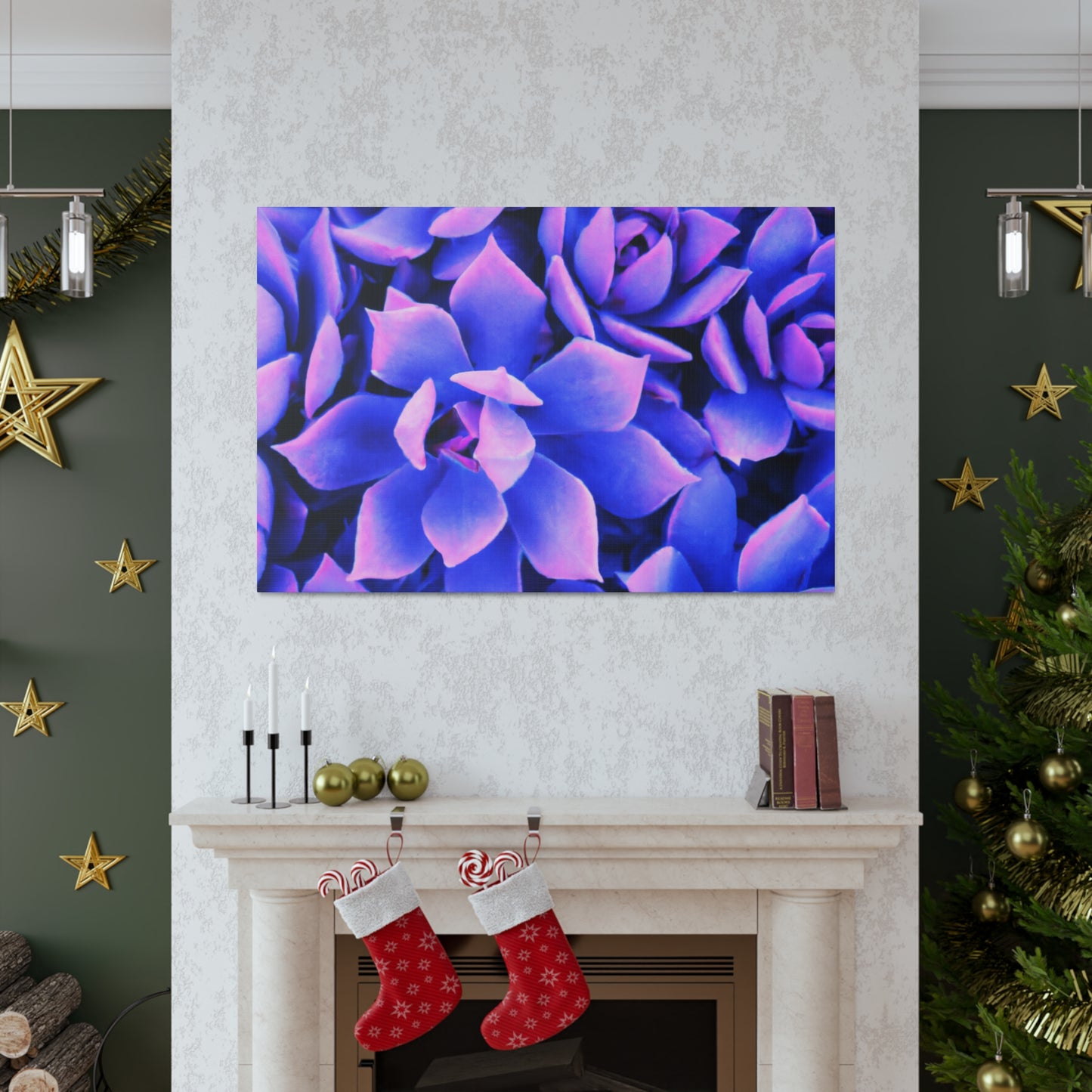 Floral Eden Print. - Canvas - Succulent