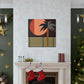 Moonlit Palm- Midcentury Canvas