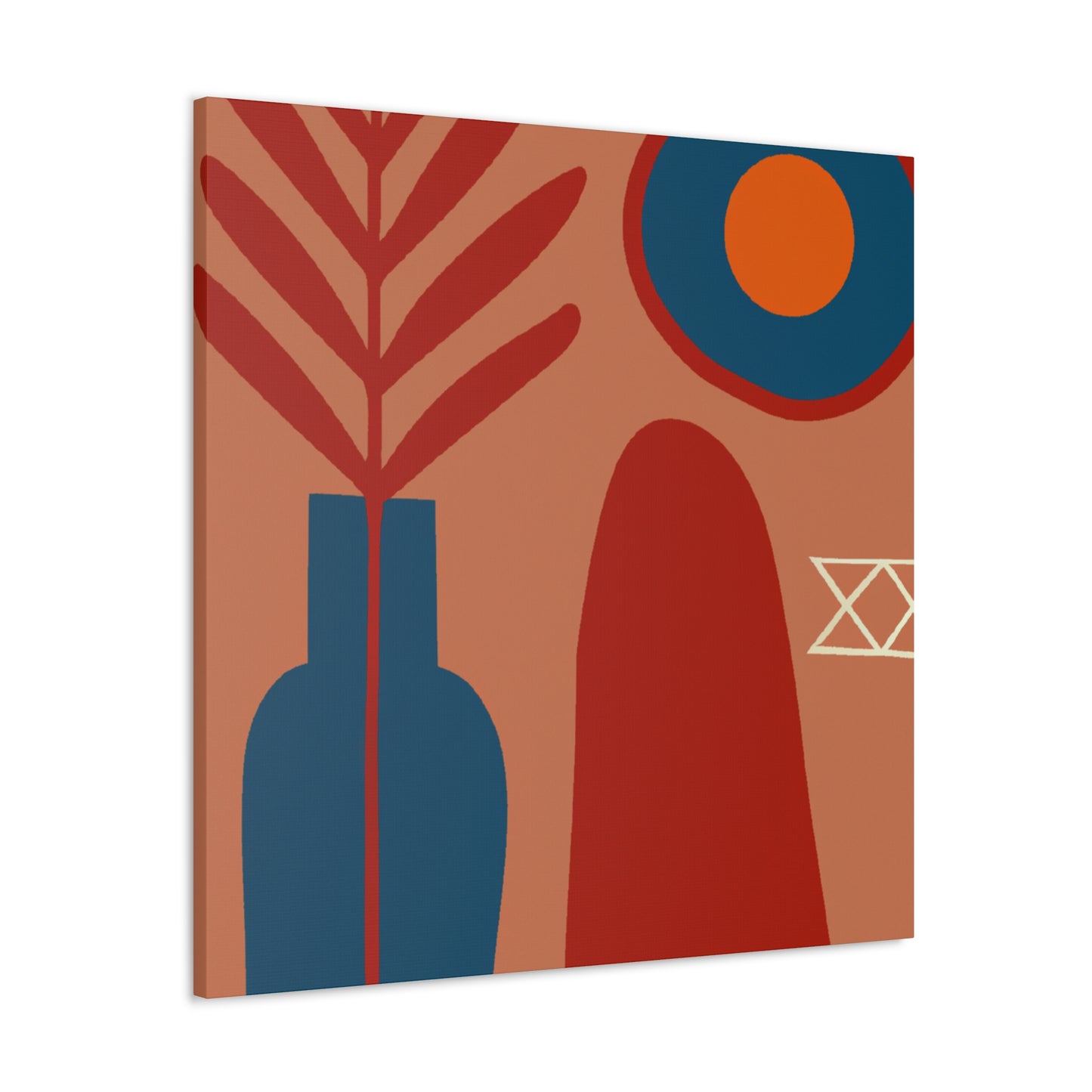 "Prismatic Pewter - Midcentury" - Canvas