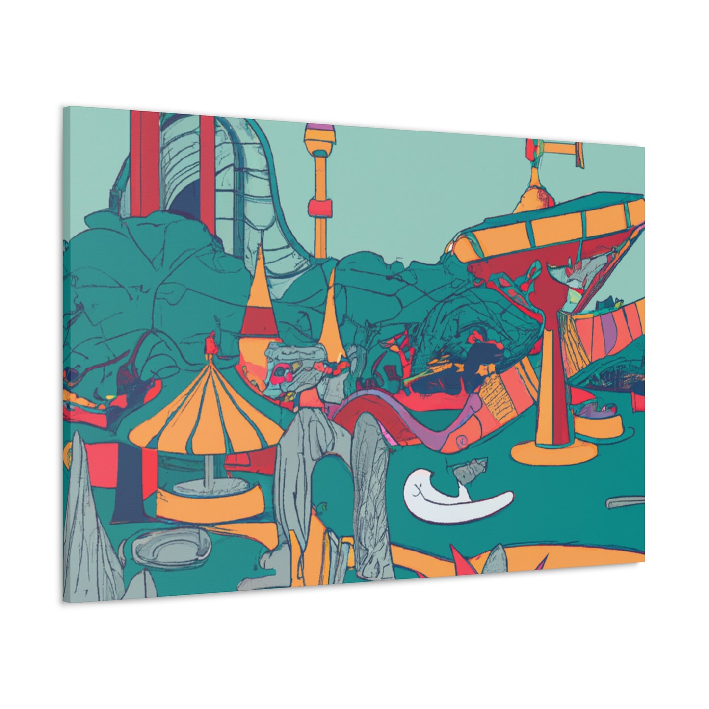 Growtopia - Landscape - Amusement - Canvas