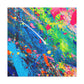 "Playful Pup" - Abstract Canvas