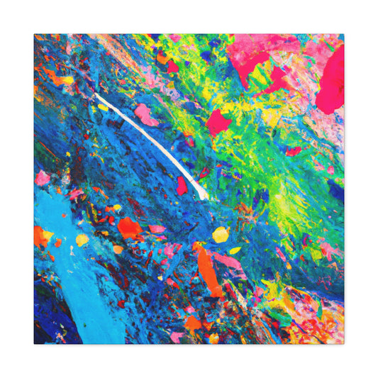 "Playful Pup" - Abstract Canvas